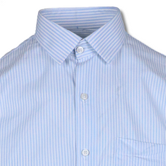 Men's Light Blue Striped Casual Shirt