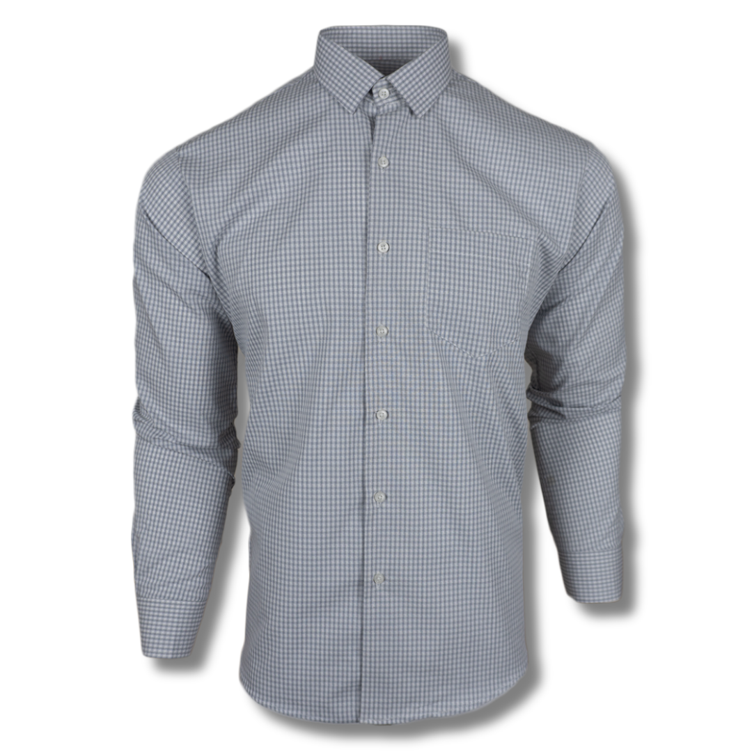 Gray Checkered Casual Shirt for Men