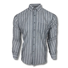 Gray & White Striped Shirt