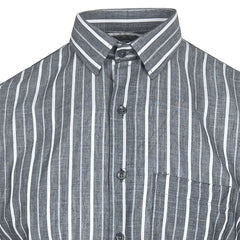 Gray & White Striped Shirt