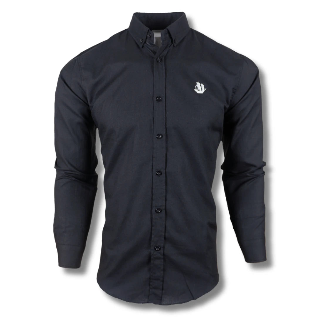 Jet Black Oxford Shirt for Men