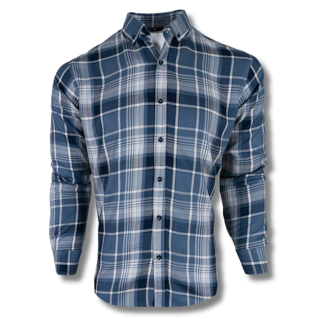 Blue Contrast Casual Shirt for Men