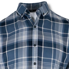 Blue Contrast Casual Shirt for Men