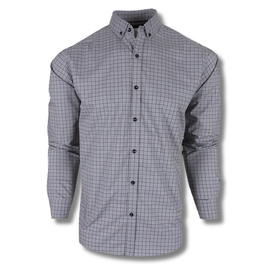 Gray Checkered Shirt for Men