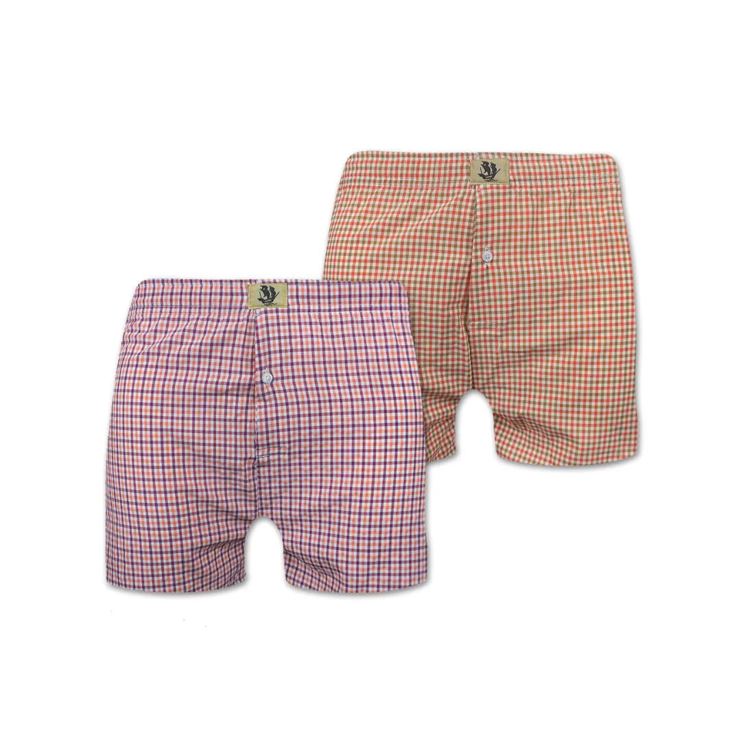 Boxer Shorts - Orange & Pink - 2 Pack