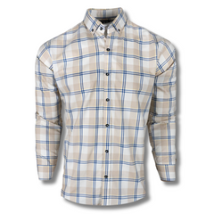 Sand Checkered Casual Shirt for Men