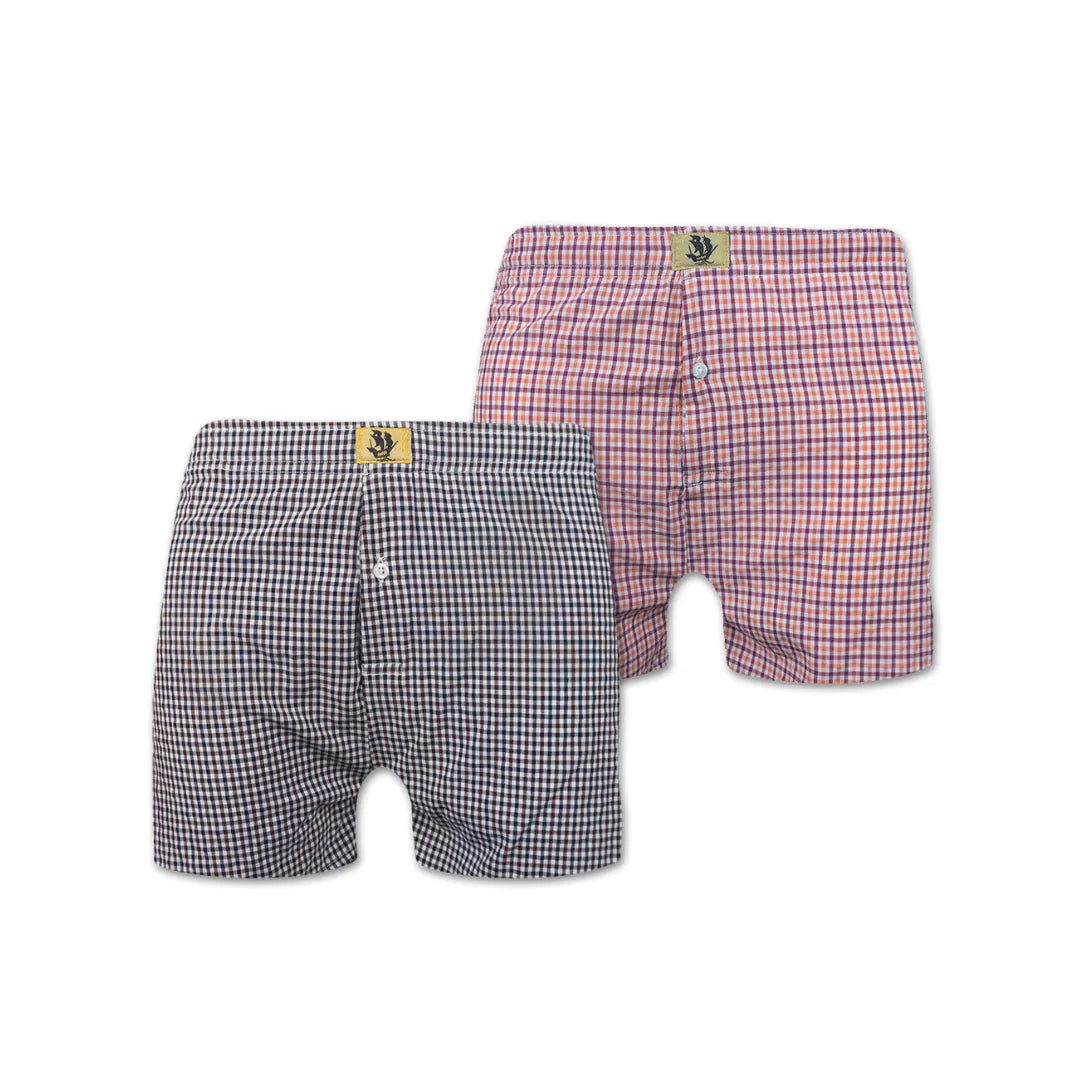 Boxer Shorts - Pink & Brown - 2 Pack