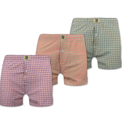 Boxer Shorts - Orange, Pink & Green - 3 Pack