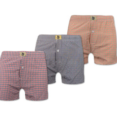 Boxer Shorts - Orange, Red & Brown - 3 Pack