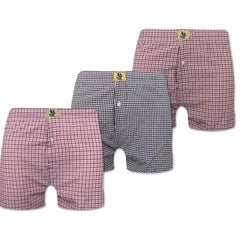 Boxer Shorts - Pink, Red & Brown - 3 Pack