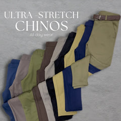 Ultra Stretch Cotton Chinos for Men