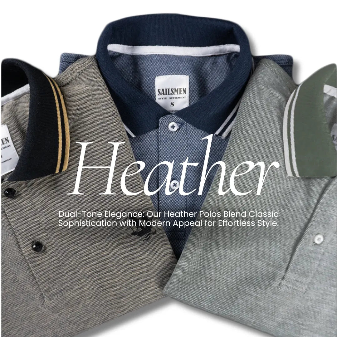 Heather Polo Shirts for Men