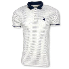 White Polka Dots Polo Shirt