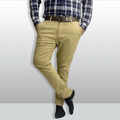 Khaki Cotton Chino Pant