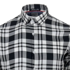 Black & White Contrast Checkered Shirt