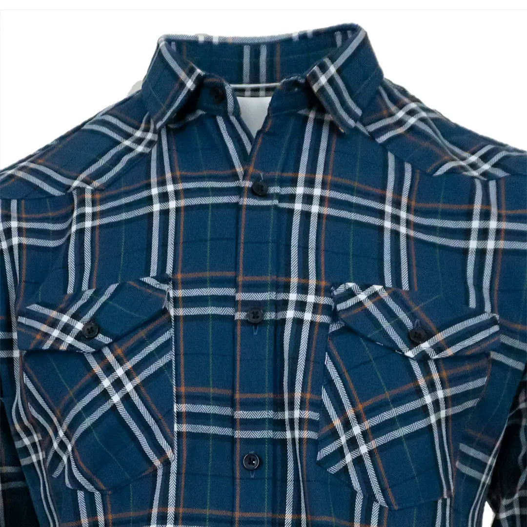 Blue Multicolor Contrast Checkered Shirt