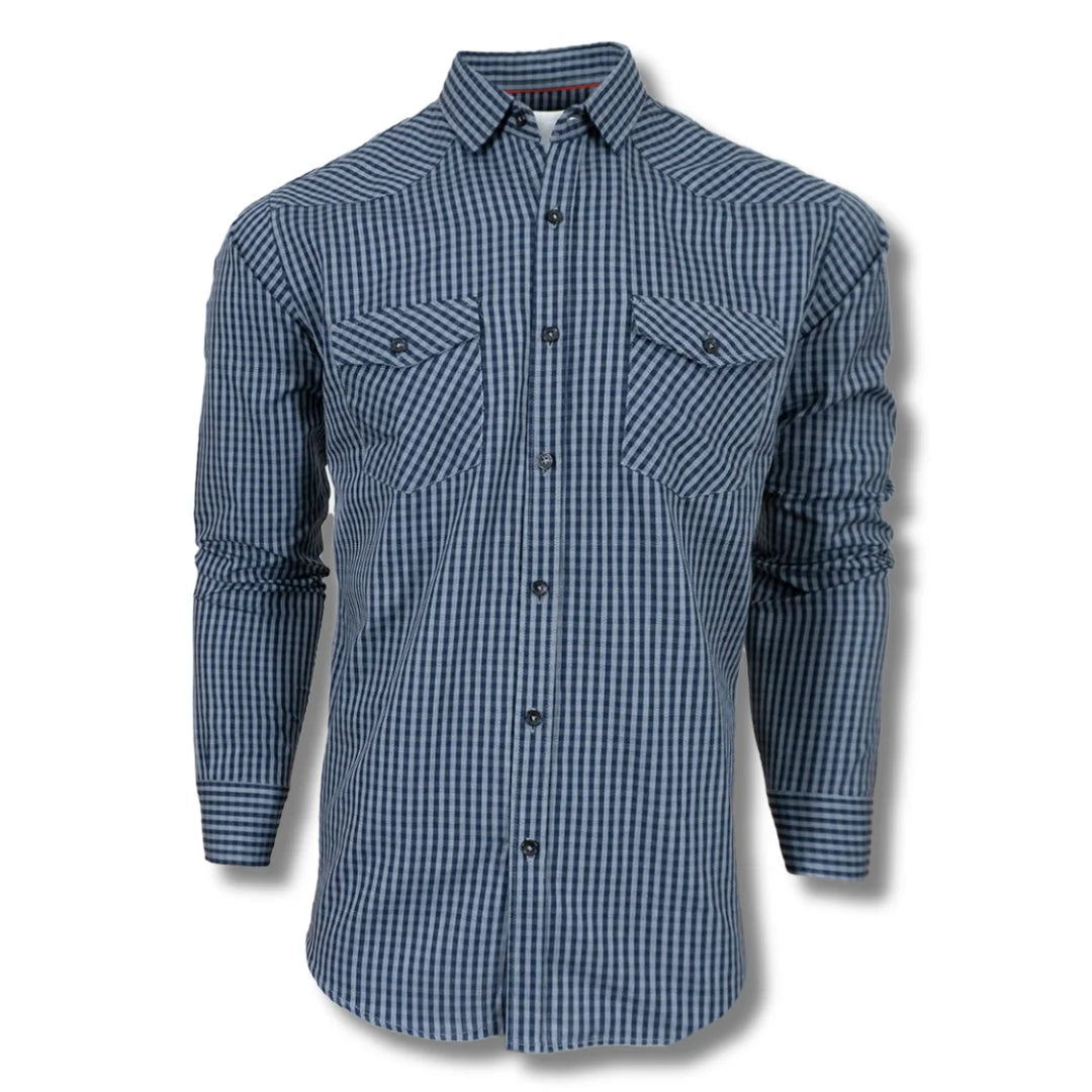 Blue Contrast Checkered Shirt