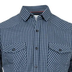 Blue Contrast Checkered Shirt