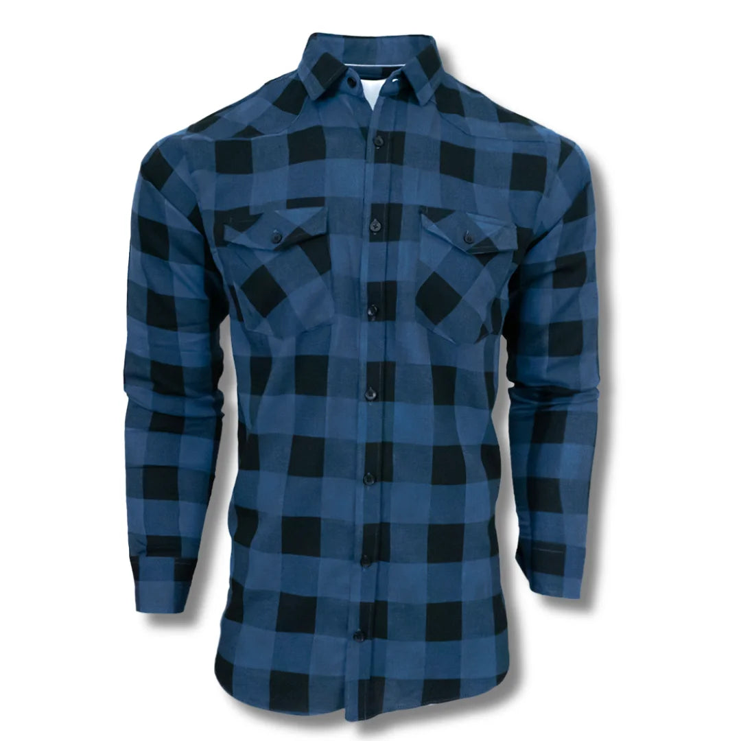 Blue and Black Cascade Casual Shirt