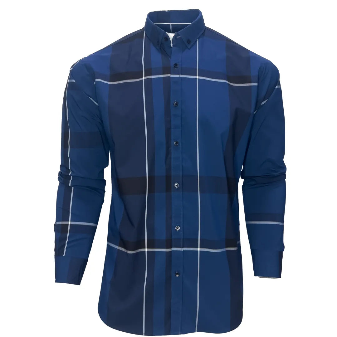 Blue Contrast Casual Shirt