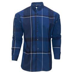 Blue Contrast Casual Shirt