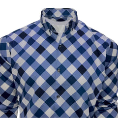 Blue and White Checkered Shirt