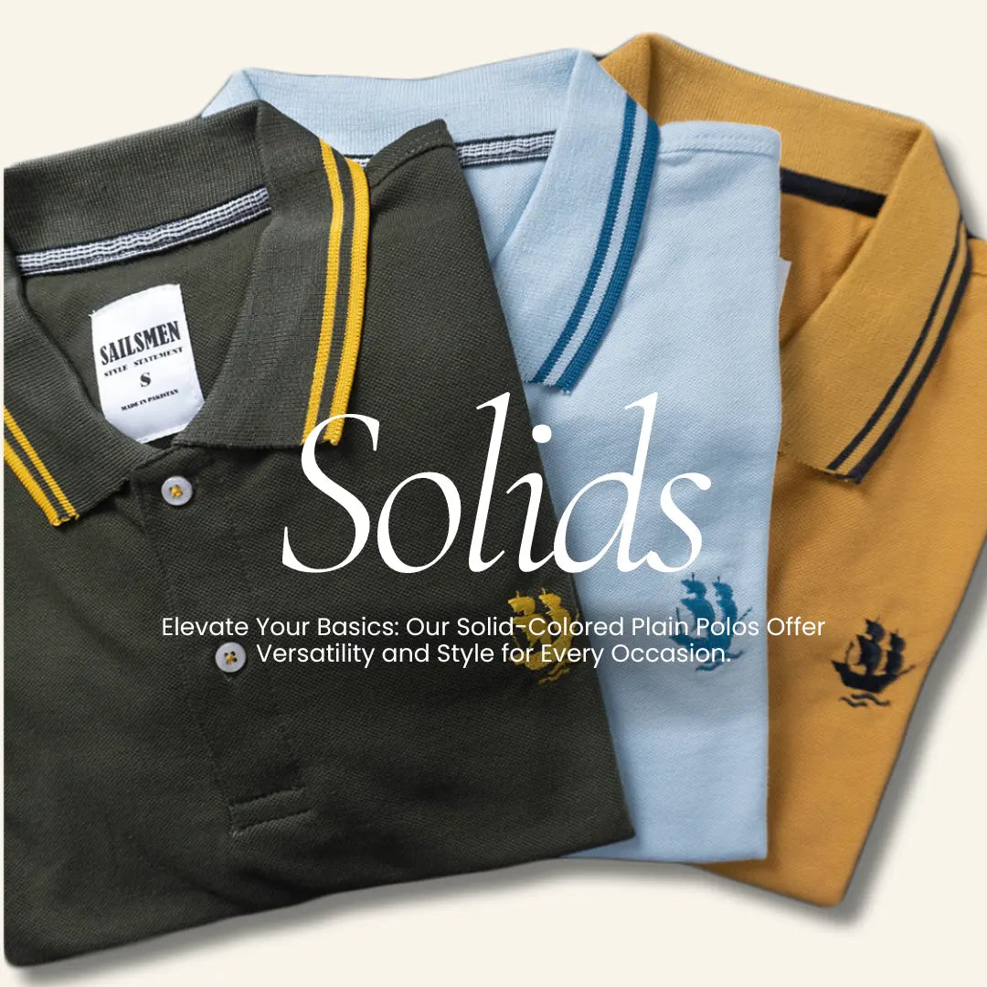 Solid Colored Polos for Men