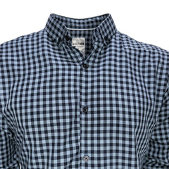 Sky Blue Casual Checkered Shirt