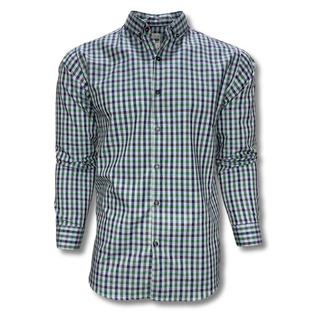 Blue and Green Checkered Shirt