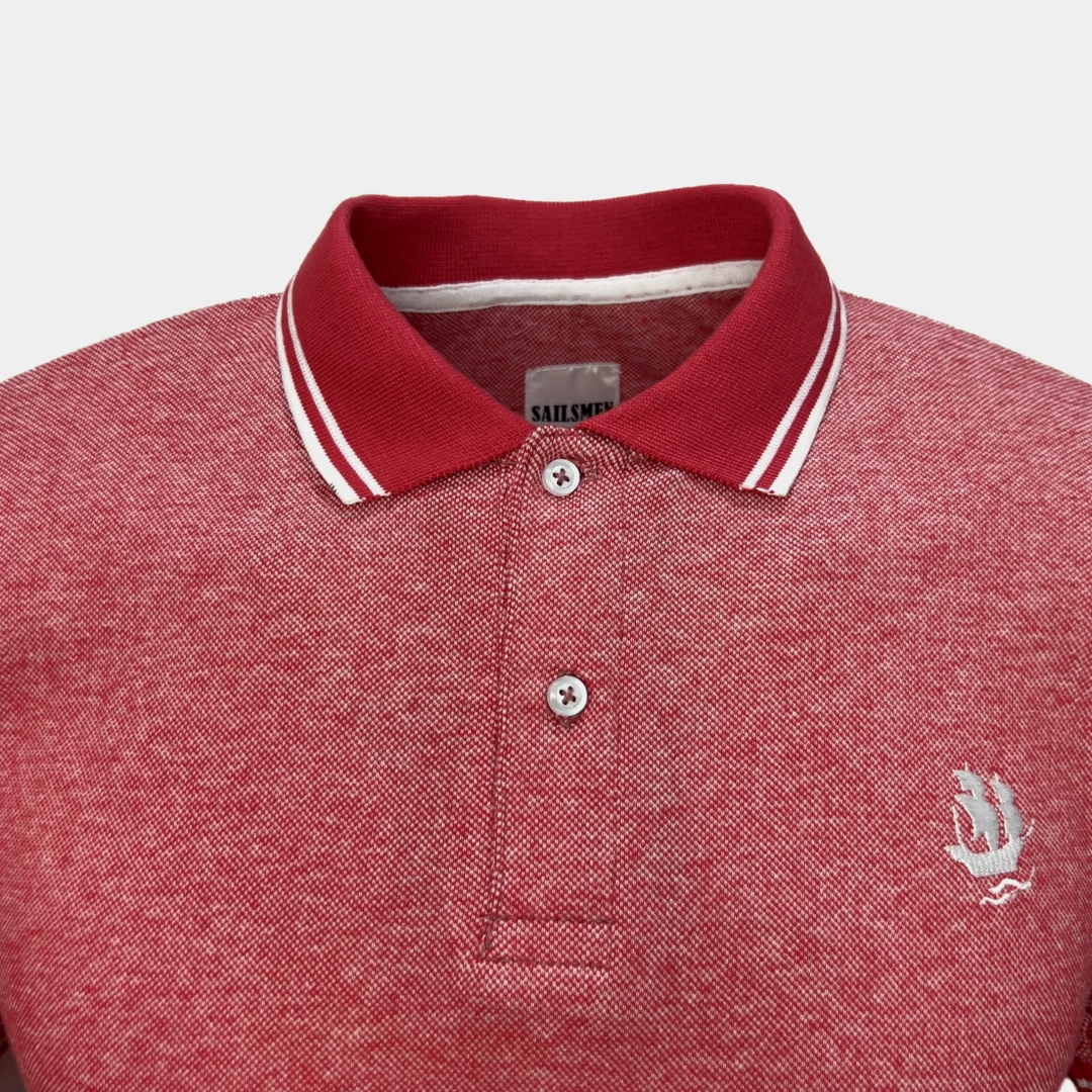 Red Heather Men's Polo Shirt